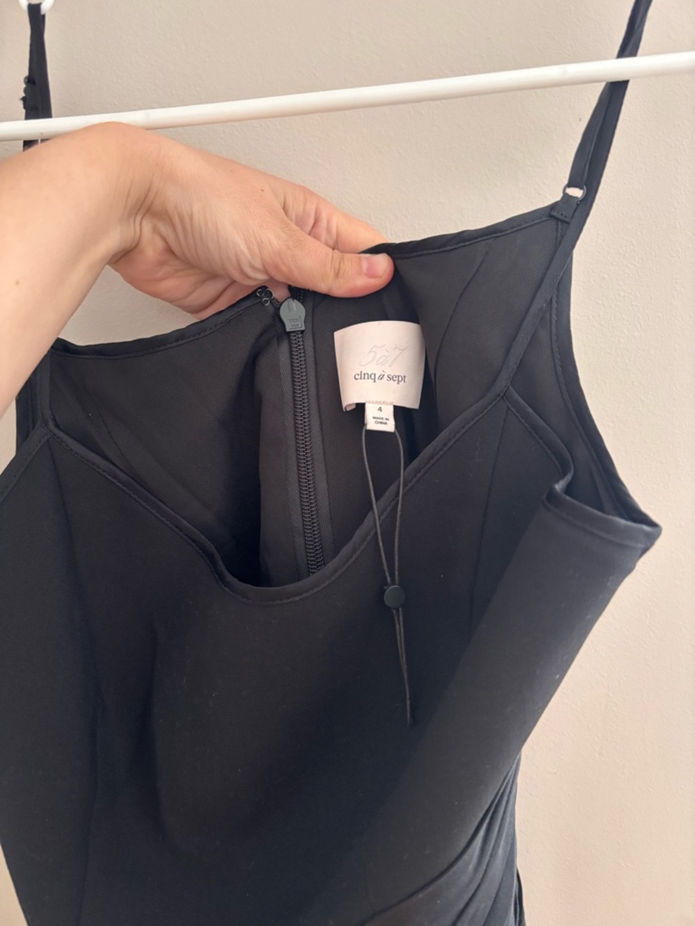 NWT cinq a sept | Anselle Silk Trim Mini Dress in black (sold out style/color) - Picture 9 of 14